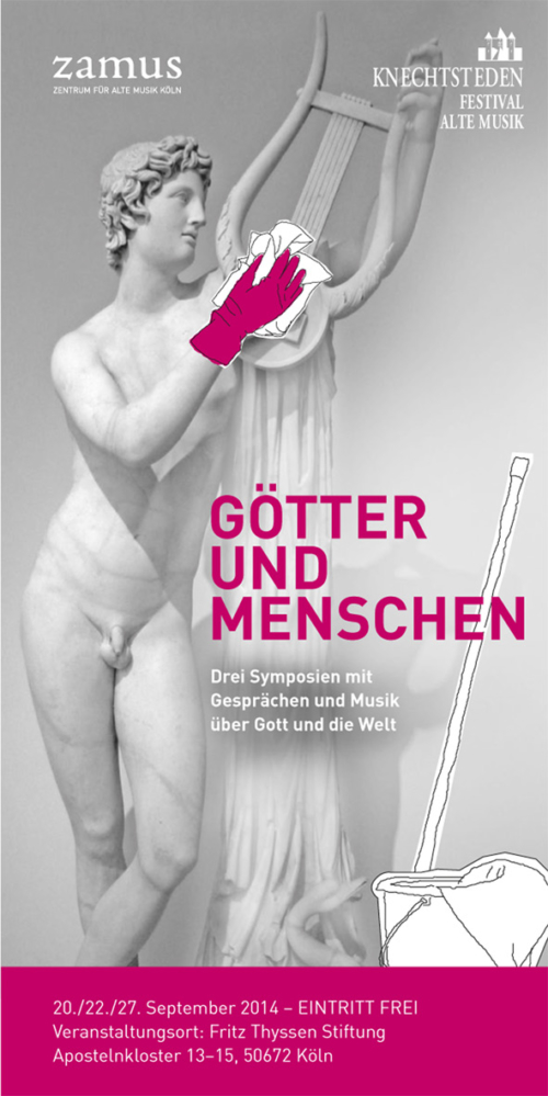 Faltflyer zum Symposion Götter und Menschen